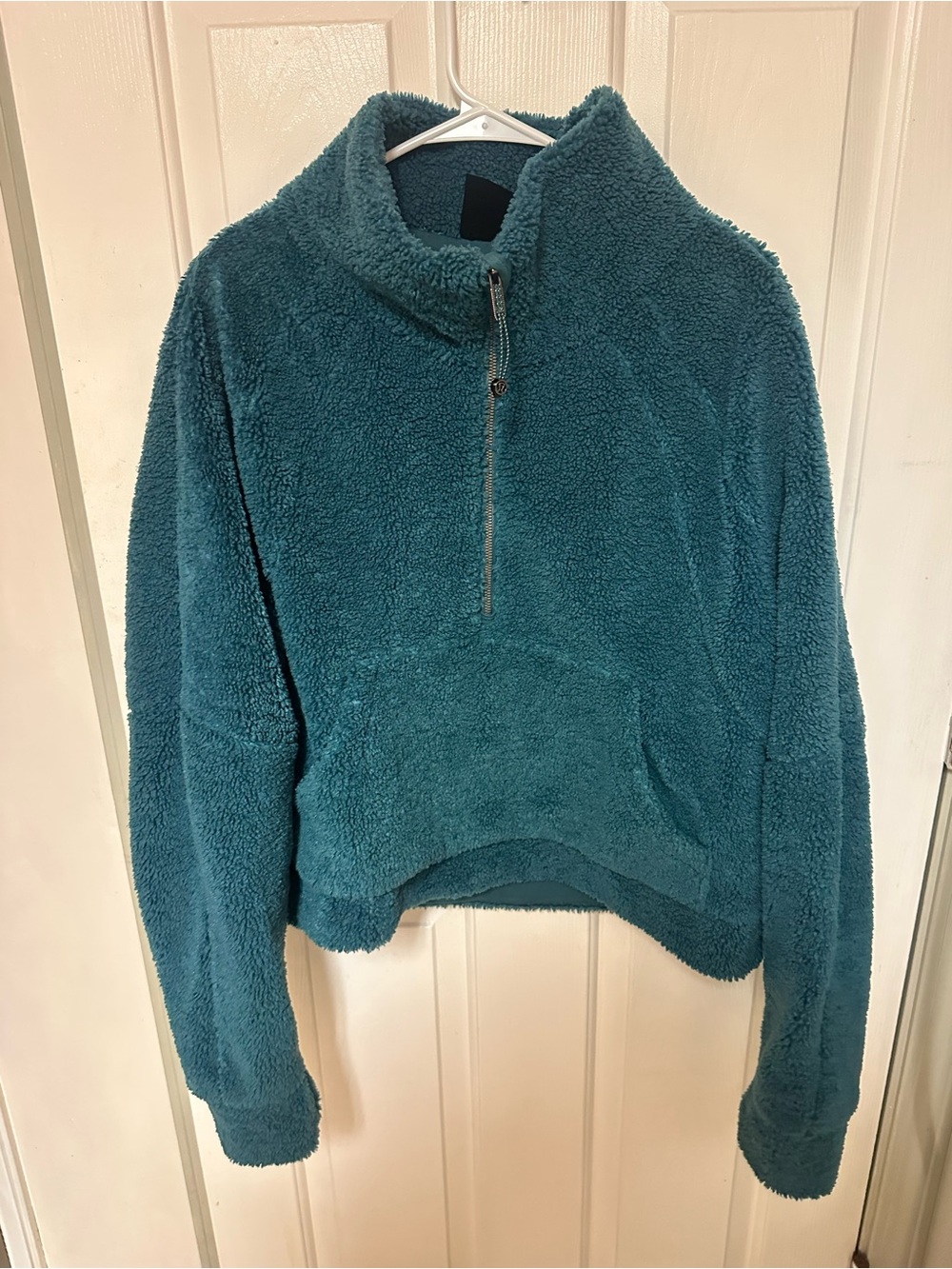 LULULEMON SCUBA Cozy Quarter-Zip Sherpa Pullover Jacket - Teal